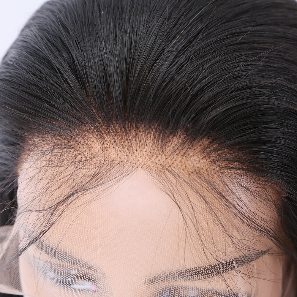 Stock HD Lace Front European Natural Color Natural Straight Human Hair Wigs