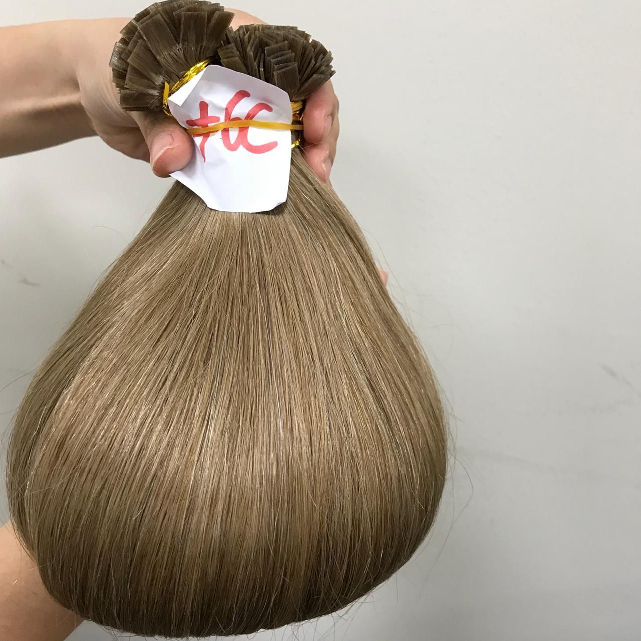 Benutzerdefinierte Prebond Keratin Fusion russische doppelt gezeichnete Echthaarverlängerungen 12-30" 100g