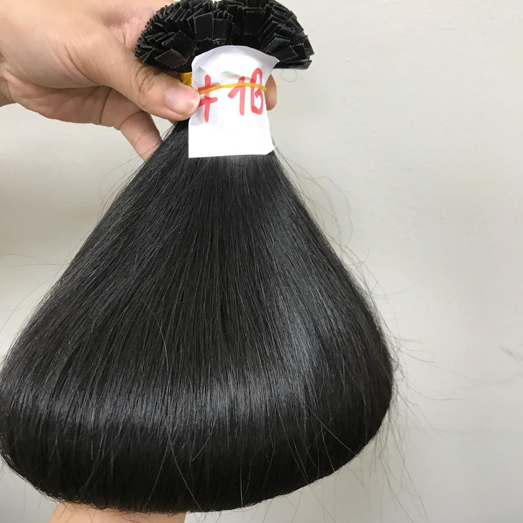 Custom Prebond Keratin Fusion Russian Double Drawn Human Hair Extensions