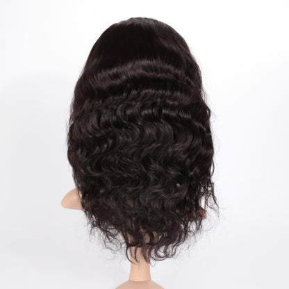 Stock Full Lace Indian Remy Off Black Body Wave Human Hair Wig