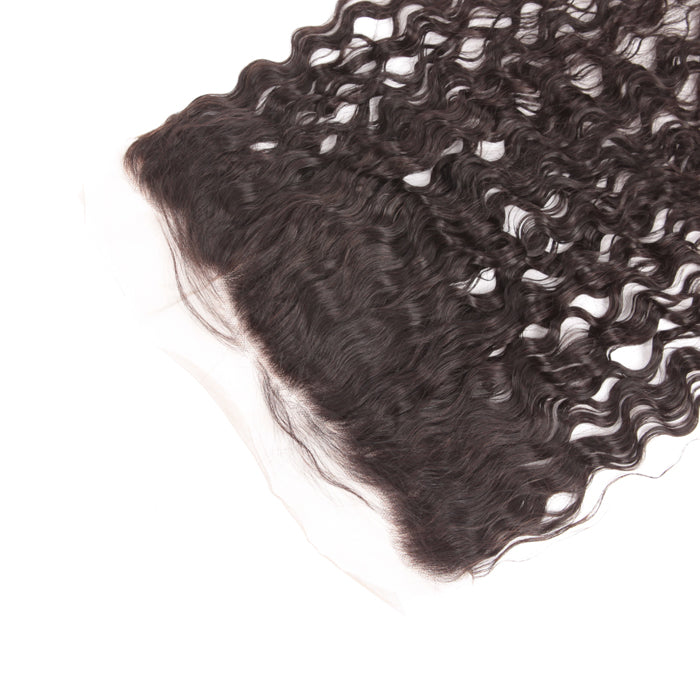 Stock 13x4 Full Lace Indian Remy Virgin Natural Color Natural Curly Human Hair Frontals 14"-18" 120% Dichte