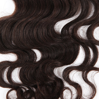 Stock Silk Top Indian Remy Natural Color Body Wave Human Hair Closure 16" 120% Density