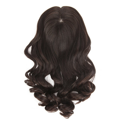 Stock European #2A Straight Double Drawn Human Hair Topper 16" Silk Top 130% Dichte