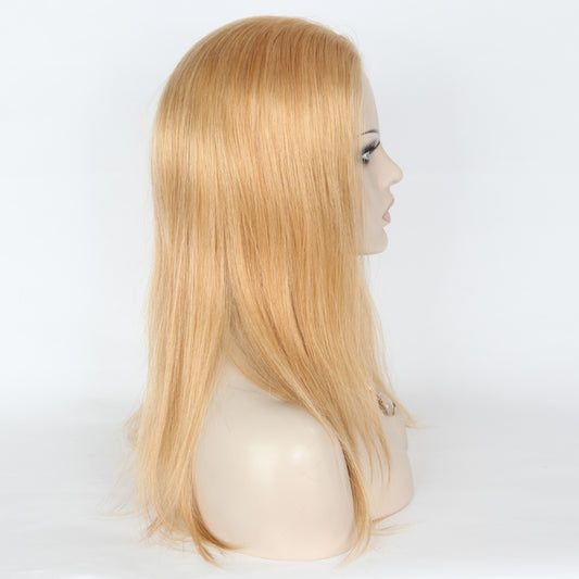 Stock Glueless European Blonde Evenly blended Straight Human Hair Wig