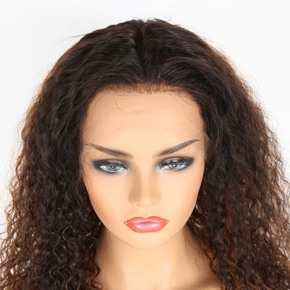 Stock Full Lace Brazilian Natural Color Ombre Water Wave Human Hair Wig