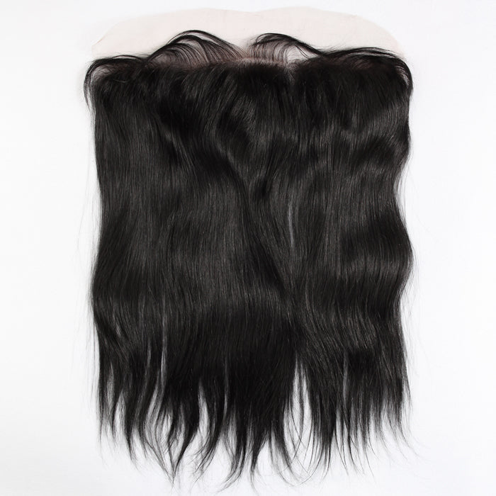 Lager 13x4 HD blonder Frontal Virgin Natural Black Body Wave Menneskehår Frontaler 10"-20" 130 % tetthet