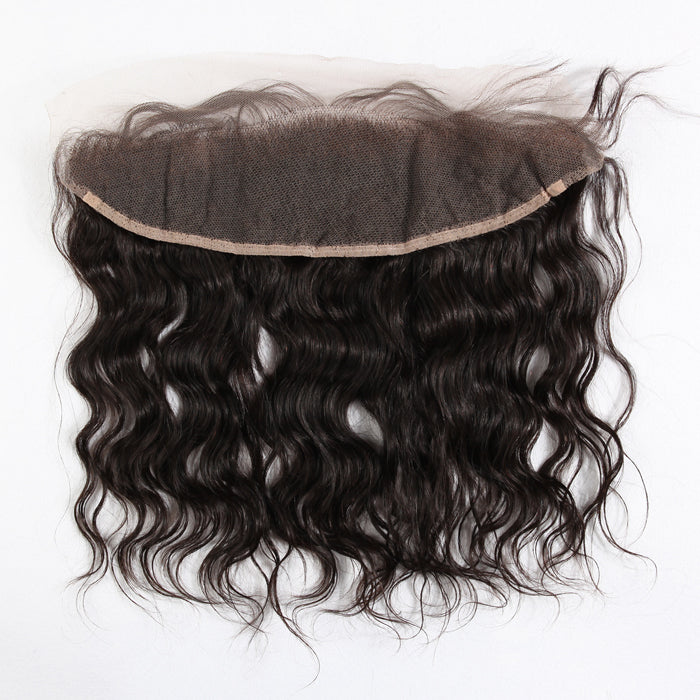 Stock Full Lace Indian Remy Natural Color Natural Wave Human Hair Frontals