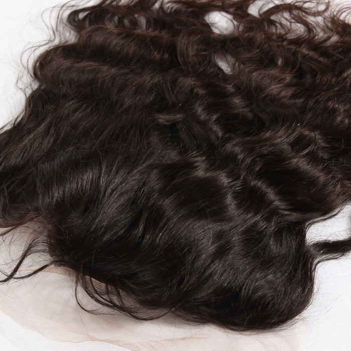 Stock 13x6 Full Lace Brazilian Virgin Natural Color Natural Wave Human Hair Frontals