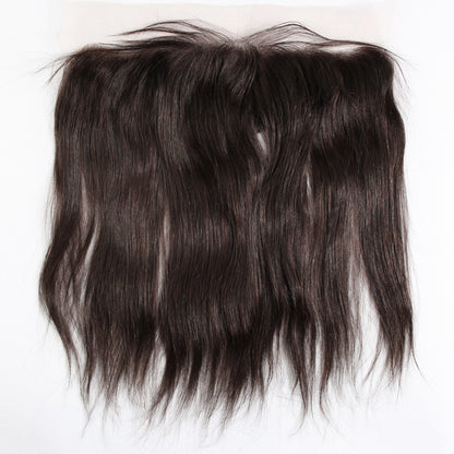 Stock Full Lace Indian Remy Dark Brown Straight Human Hair Frontal