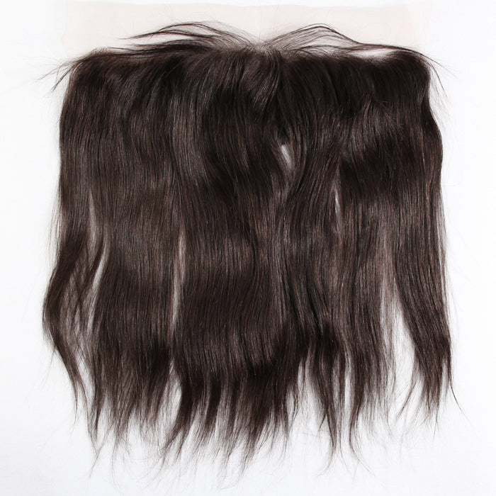 Stock 13x6 Full Lace Indian Virgin Natural Color Straight Human Hair Frontal