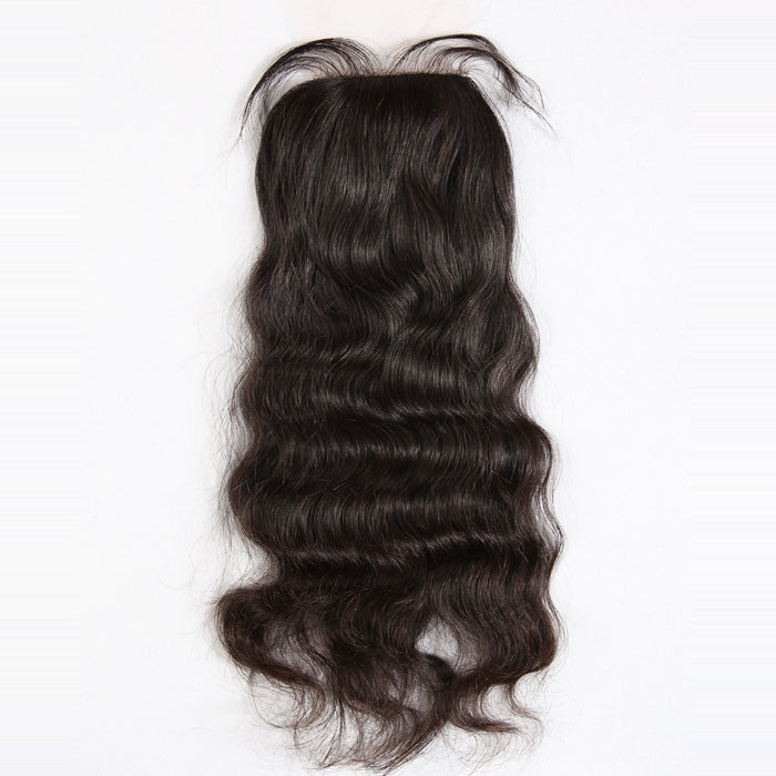 Stock Silk Top Peruvian Virgin Natural Color Natural Wave Human Hair Closures 10-16" 120% Density