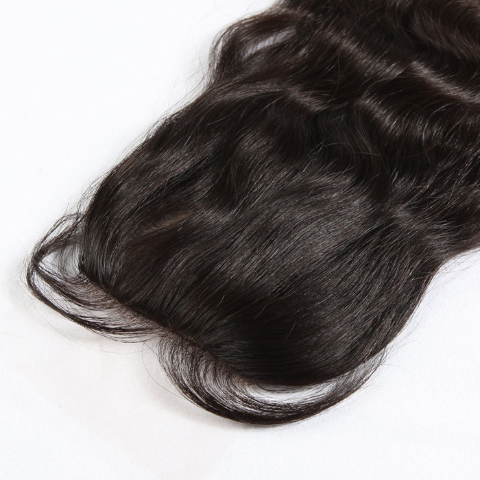 Stock Silk Top Peruvian Virgin Natural Color Natural Wave Human Hair Closures 10-16" 120% Density