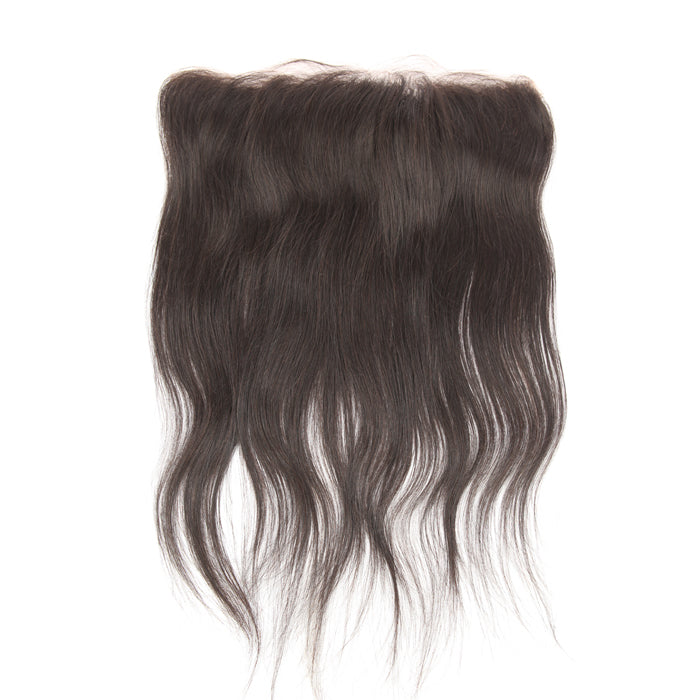 Stock 13x6 Full Lace Indian Virgin Natural Color Straight Human Hair Frontal