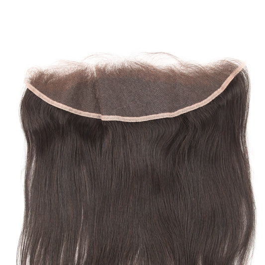 Stock 13x6 Full Lace Indian Virgin Natural Color Straight Human Hair Frontal