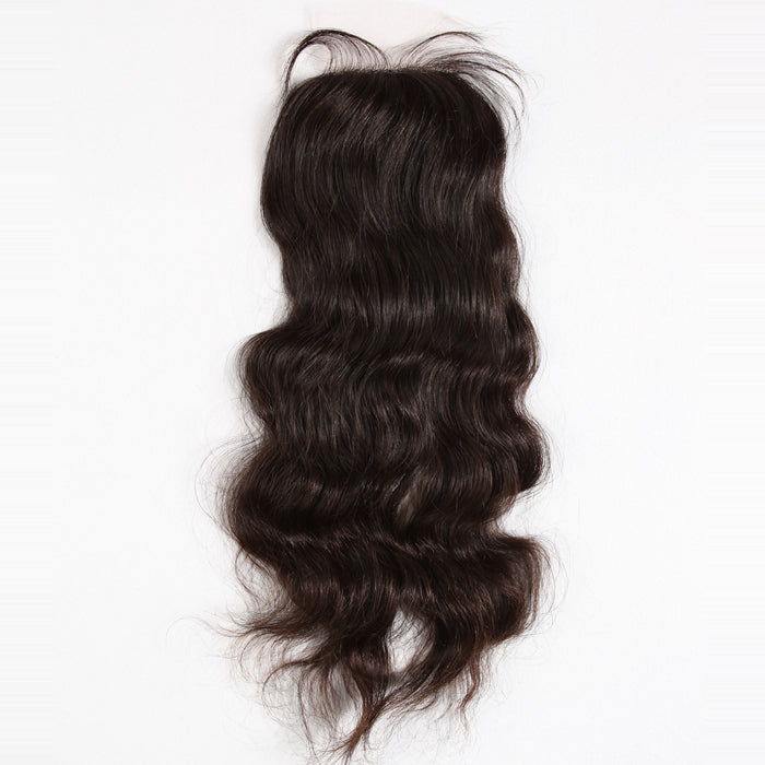 Stock Silk Top Brazilian Virgin Natural Color Natural Wave Human Hair Closures 12-16" 120% Density