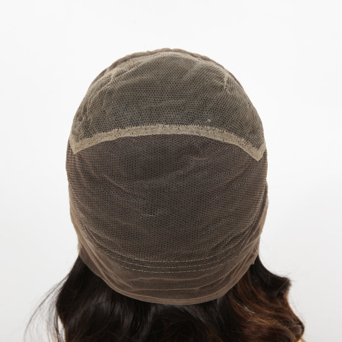 Lager helblonde malaysisk naturlig farge lys Yaki menneskehårparykker 14-16" med silketopp 4,5" x 4,5" 130 % tetthet