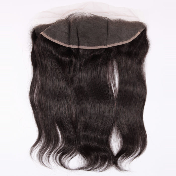 Stock Full Lace Indian Remy Natural Color Straight Human Hair Frontals