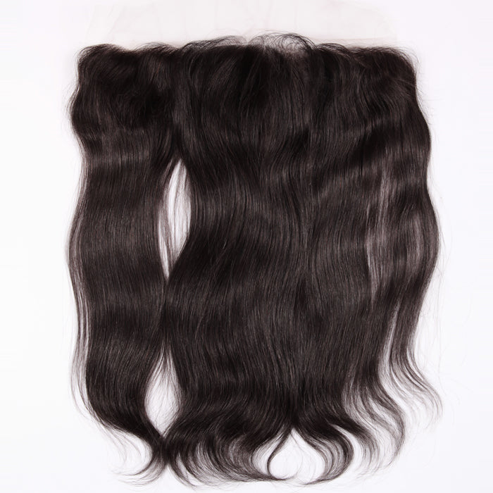Stock Full Lace Indian Remy Natural Color Straight Human Hair Frontals