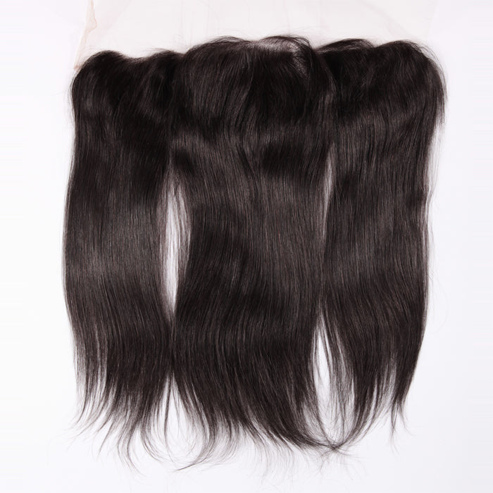 Stock 13x4 Indian Remy Off Black Straight Human Hair Frontal