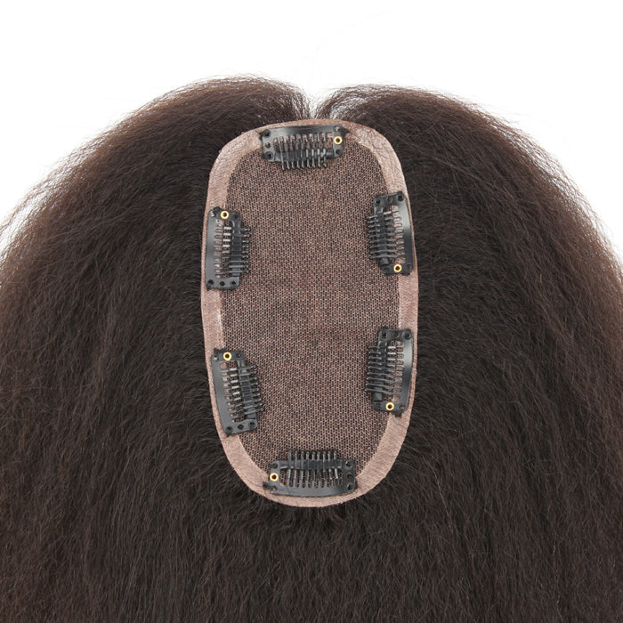 Stock Silk Top Brazilian Virgin Natural Color Kinky Straight Human Hair Closure 16" 100% Density