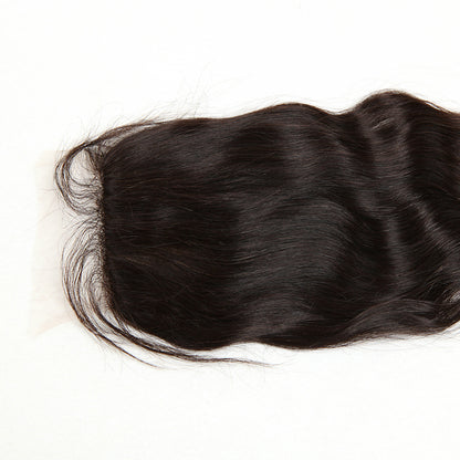 Stock Silk Top Indian Remy Natural Color Natural Wave Human Hair Closures 10" and 14" 120% Density