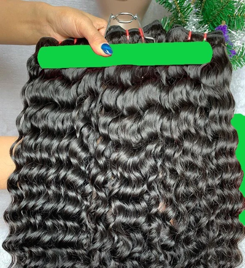 Stock 5x5 Brazilian Natural Black Italian Wave Human Hair Closures Density with 3 Bundles