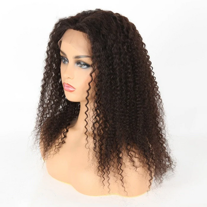 Stock Full Lace Chinese Dark Golden Brown Natural Straight Human Hair Silk Top Wig