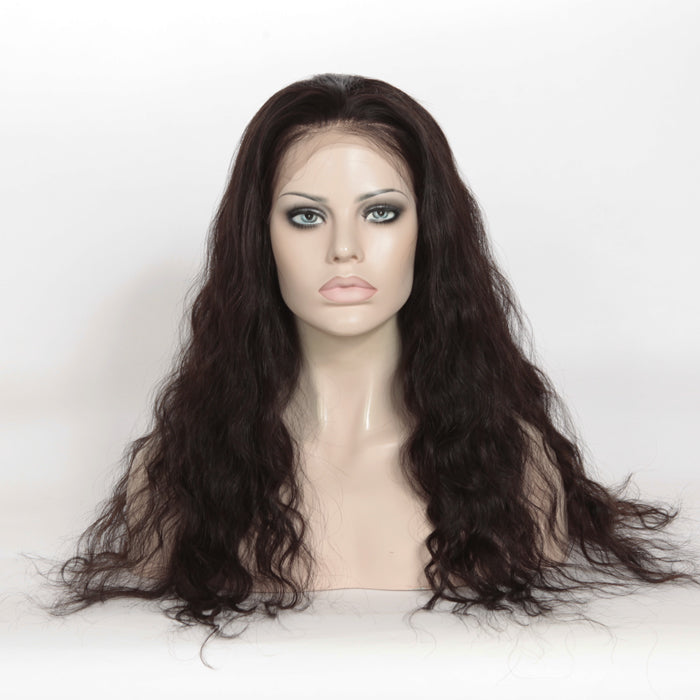 Stock Full Lace Brazilian Natural Color Natural Wave Human Hair Wigs