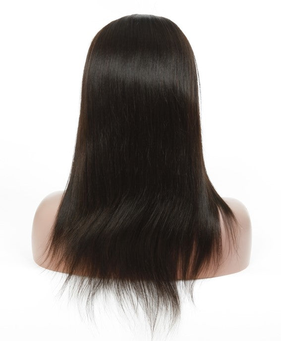 Stock Glueless Brazilian Natural Color Natural Straight Human Hair Silk Top Wig