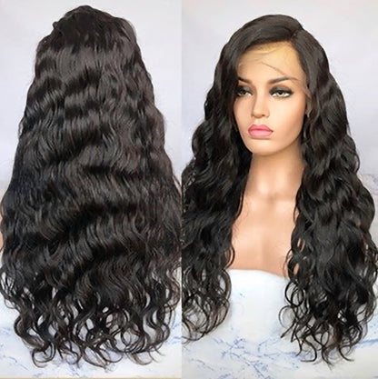 Lace Front Brazilian Black Natural Wave Human Hair Wig