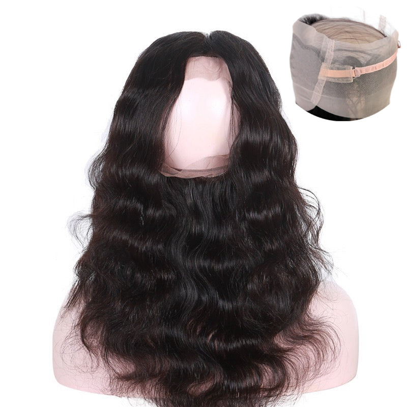 Stock 360 Brazilian Natural Color Lace Frontal (22.5" x 4" x 2.5")