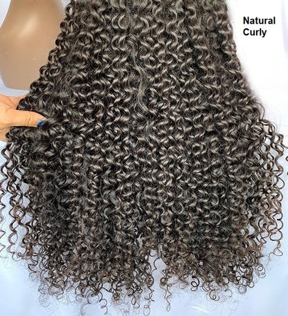 Stock 13 "x 4" HD Lace Front Raw Virgin Human Hair Perücken 16-22 "200% Dichte