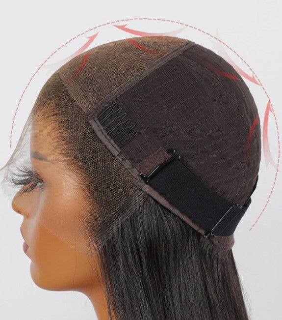 Stock 13 x 6 Lace Frontal Brasilianische Naturschwarze Naturwellen-Echthaarperücken 16 "und 22" 150% Dichte