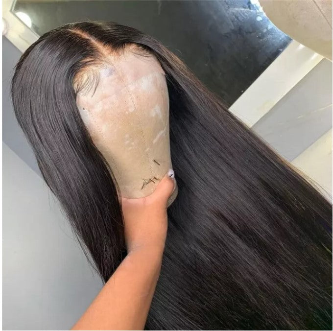Stock HD Lace Front Brazilian Natural Color Straight Human Hair Wigs