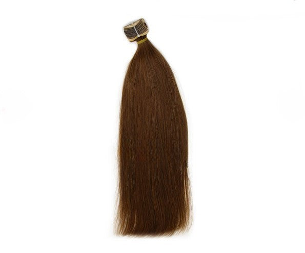 Custom Vietnamese Dark Brown Double Drawn Tape-In Human Hair Extensions