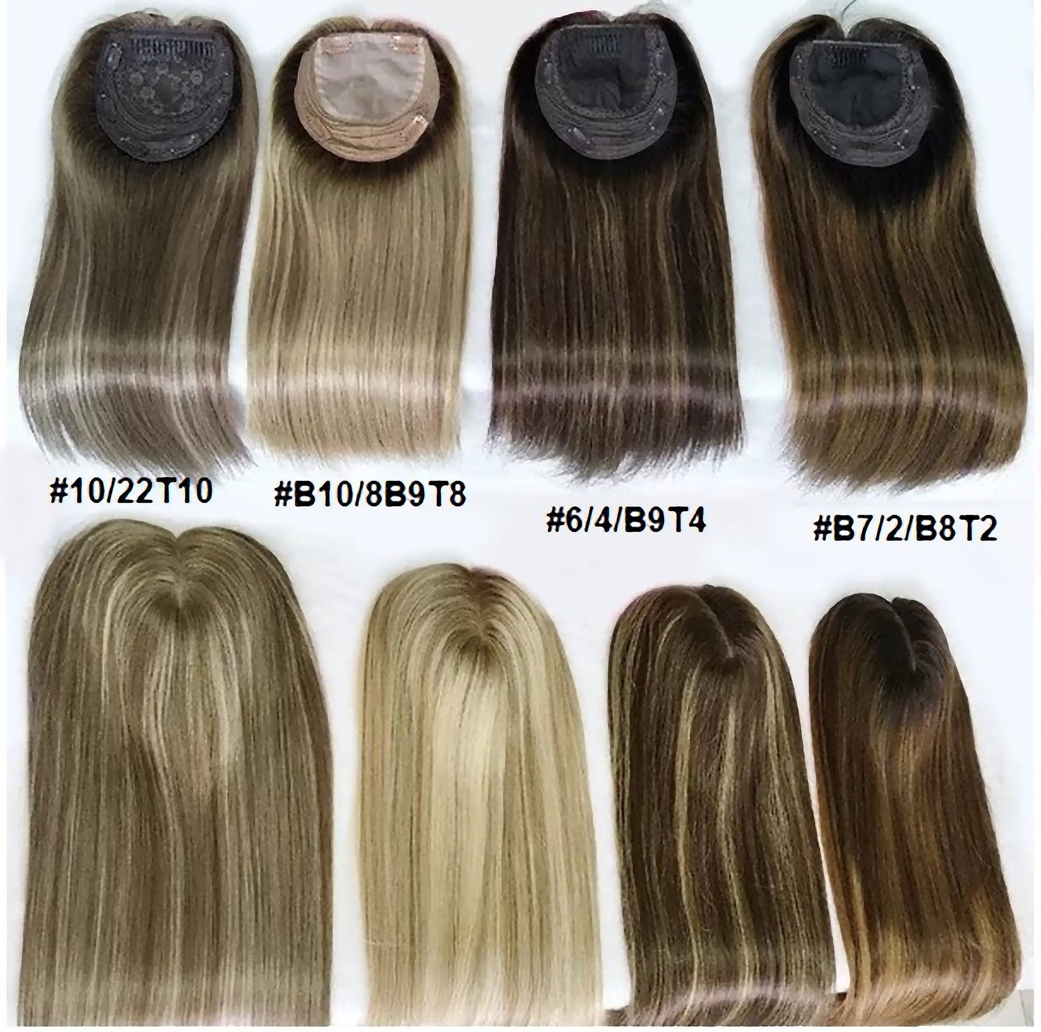 Stock Mongolian Straight Human Hair Silk Top Toppers
