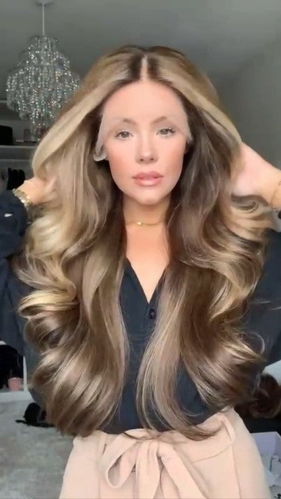 Stock Lace Front Brazilian Honey Blonde Body Wave Human Hair Wigs