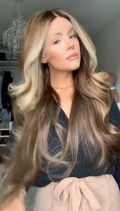 Stock Lace Front Brazilian Three Tone Brown with HL Body Wave Human Hair Wigs