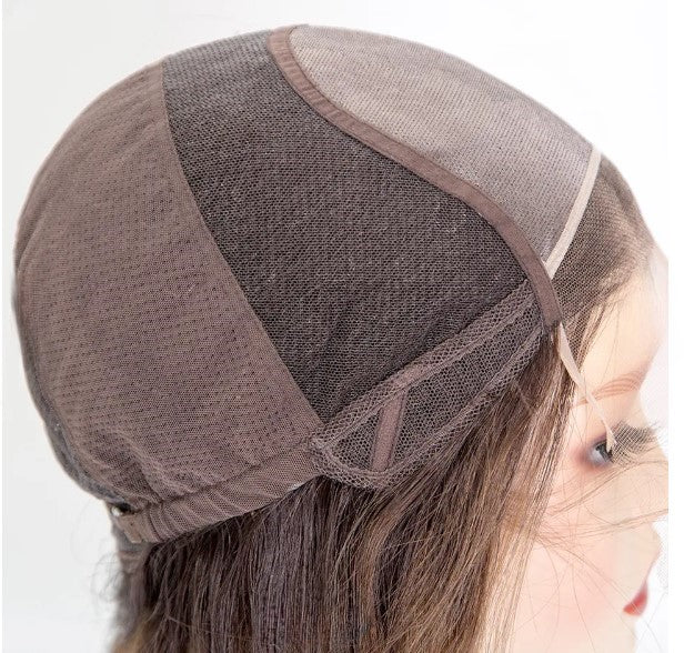 Stock Full Lace European Brown Ombre with HL Straight Human Hair Mono Top Wig