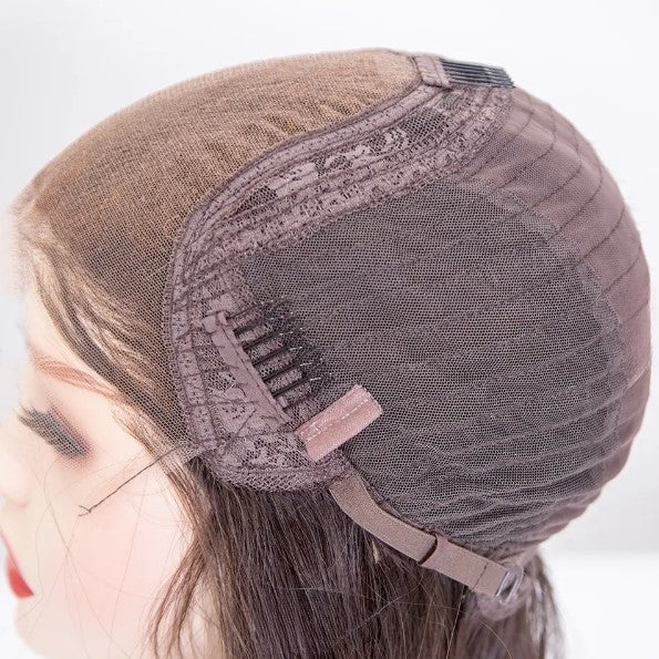 Stock 5 inch HD Lace Front European Natural Color Straight Human Hair Wigs