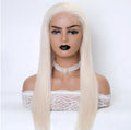 Stock 5 Inch HD Lace Front Slavic European Ashy Blonde Straight Human Hair Wigs