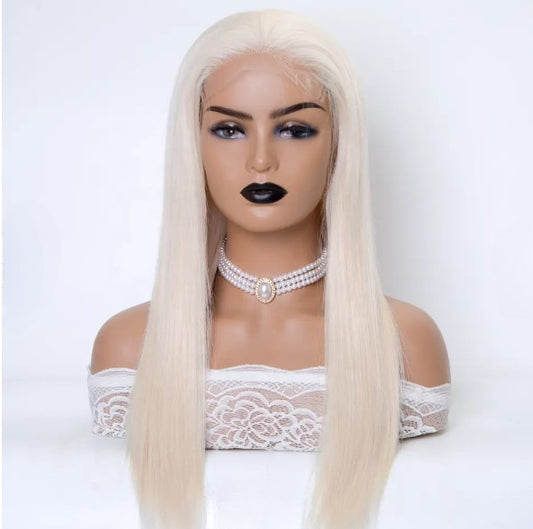 Stock 5 "HD Lace Front European Remy # 613 Natürliche gerade Echthaarperücken 16 "-24" 150% Dichte