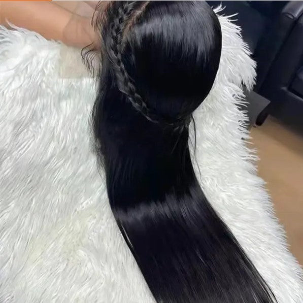 Stock 360 Degree Brazilian Natural Black Straight Human Hair Wigs