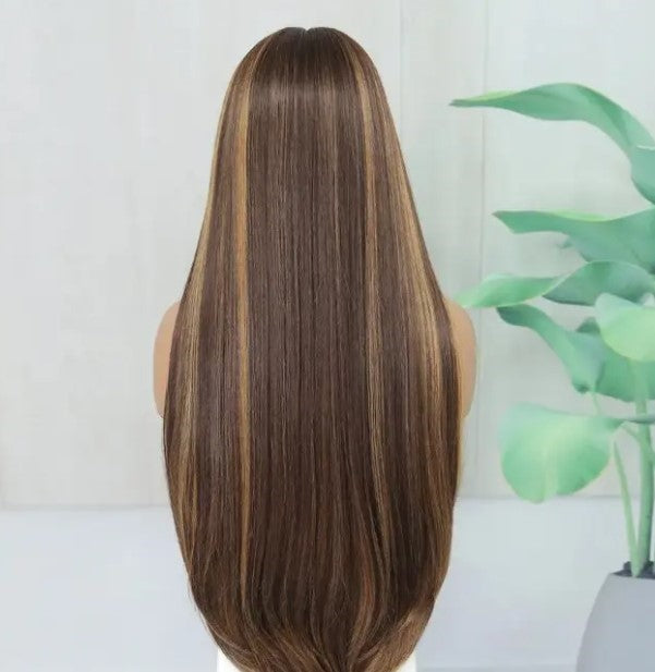 Estoque 13 x 6 Lace Front Brasileiro #60 Perucas de Cabelo Humano Liso/Ondulado 24" 180% Densidade