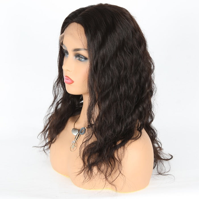 Stock Glueless Brazilian Natural Color Natural Wave Human Hair Wig