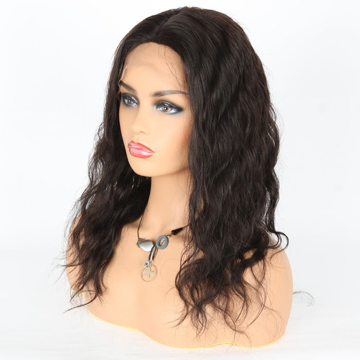 Stock Glueless Brazilian Natural Color Natural Wave Human Hair Wig