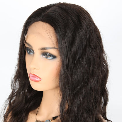 Stock Glueless Brazilian Natural Color Natural Wave Human Hair Wig