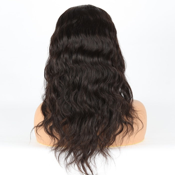 Stock Glueless Brazilian Natural Color Natural Wave Human Hair Wig