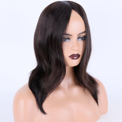 Stock Silk Base European Dark Brown Natural Straight Double Drawn Human Hair