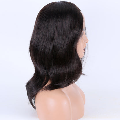 Stock Silk Base European Dark Brown Natural Straight Double Drawn Human Hair